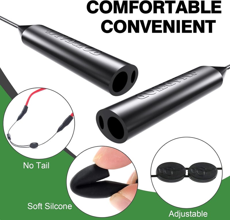 SMARTTOP Glasses Strap, upgraded two holes adjustable Glasses holder-No Tail Eyeglasses string strap-Sunglass holder -4 pack - Image 5